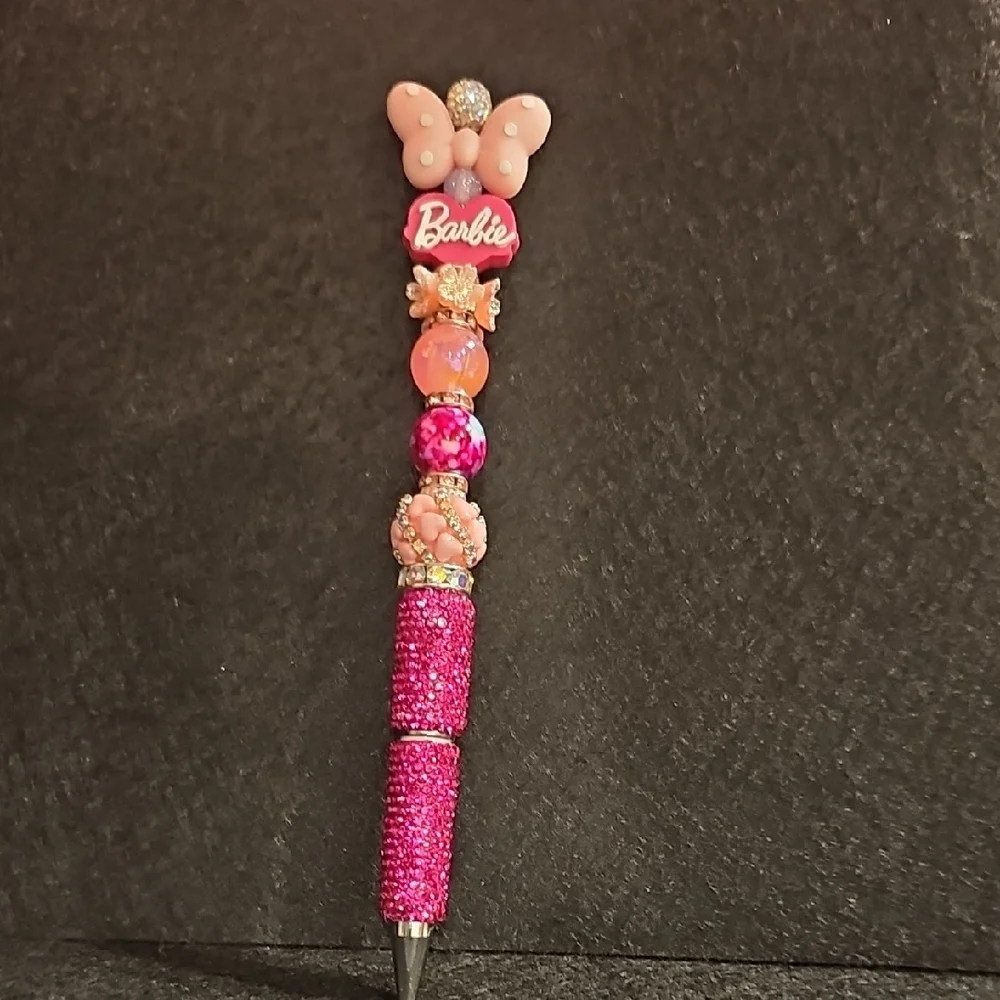 Beaded Pen Pink Rhinestone Glam Pen - Picture 4 of 5
